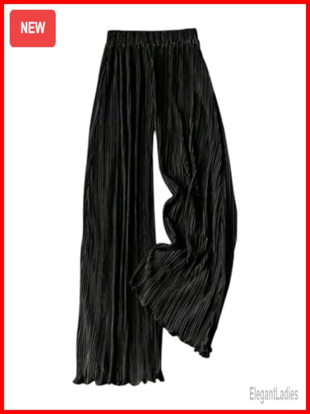 Women's Silk Satin Pleated Palazzo Pants High Waist Wide Leg